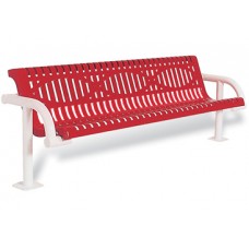 4 Foot Contour Add On Bench with Back Perforated
