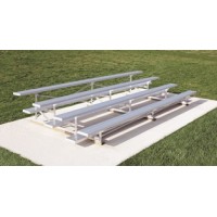 Low Rise Galvanized Frame Bleacher 9 Foot Long 4 Row Mud Sill