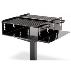 Bi Level Group Grill 1008 Sq Inch with Utility Shelf Surface Mounted