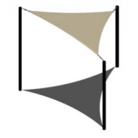 Residential Shade 3 Post Triangle Sail 9x9x9