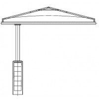 Offset Single Post Cantilever Hip Shade 19x20 Offset Single Post Cantilever Hip Shade 19x20