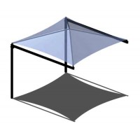 Single Post Cantilever Pyramid Shade 8x8 Single Post Cantilever Pyramid Shade 8x8