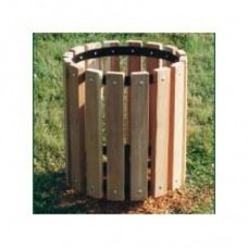 32 Gallon Slat Receptacle 2x4 Inch Untreated Pine