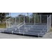 Aluminum Bleacher Chain link 33 Long 8 Row SemiClosed Deck 4 FT Aisle