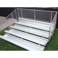 3 Row 21 foot Galvanized Bleacher 30 inch Double Footboard