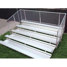 3 Row 27 foot Aluminum Bleacher 30 inch Double Footboard