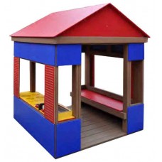 5x5 Playhouse with polytone skin and TREX floor includes 4 shutters