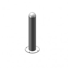 6 Rd Bollard 3 Foot Surface Mount Powder Coated