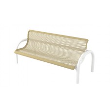 6 foot Bench with Contoured Back and Arms Inground Mount