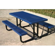 8 foot Table Two Seat Expanded Metal Portable ELEMENTARY