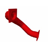 9 Foot Deck Height Tube Slide 30 Inch Turn 90 Degree KS2212