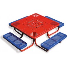 46 inch PRESCHOOL SQUARE TABLE, PERFORATED ROLLED EDGE