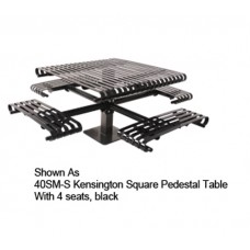 46 inch KENSINGTON SQUARE TABLE ADA 3 SEAT SURFACE MOUNT SLAT