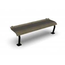 2 foot Denali Recycled Plastic Bench without back 2 foot Inground