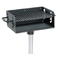 ADA ROTATING PEDESTAL GRILL with 3.5 POST 300 square INCH and UTILITY SHELF