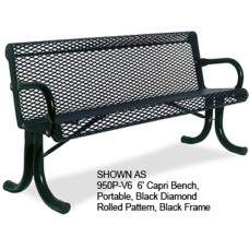 8 foot CAPRI BENCH PORTABLE PERFORATED