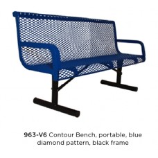 4 Foot CONTOUR BENCH with BACK PORTABLE DIAMOND