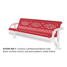 8 foot CONTOUR BENCH with BACK INGROUND SLAT