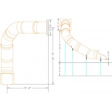 30 Inch Diameter 10 foot deck height Slide Curved Left or Right