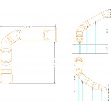 30 Inch Diameter 12 foot deck height Slide Curved Left or Right