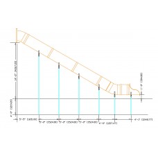 30 Inch Diameter 14 foot deck height Slide Straight