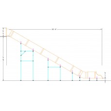 30 Inch Diameter 18 foot deck height Slide Straight