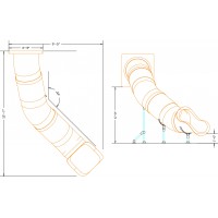 6 foot Deck Height Slide 30 inch diameter VEER Left or Right