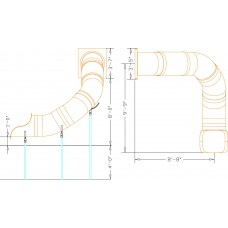 30 Inch Diameter 8 foot deck height Slide Curved Left or Right