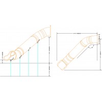 8 foot Deck Height Slide 30 inch diameter VEER Left or Right
