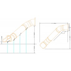 8 foot Deck Height Slide 30 inch diamter VEER Left or Right