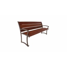 4 foot Bryce Ipe Bench with Back Portable Surface Mount