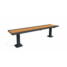 6 foot Arches SERIES RECYCLED CEDAR BENCH with O BACK - INGROUND