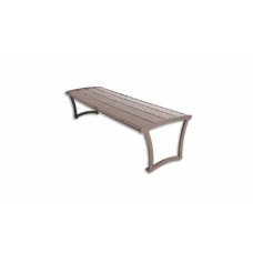 4 foot Bryce Steel Bench without Back Portable Surface Mount