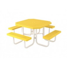 46 inch Octagon Table 4 Seats Punched Steel Elementary Height
