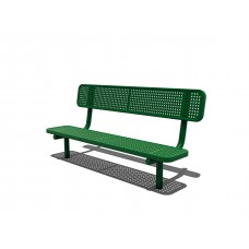 6 foot Bench with Back - Perforated