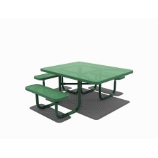 6 foot ADA Square Picnic Table with Bench Seats