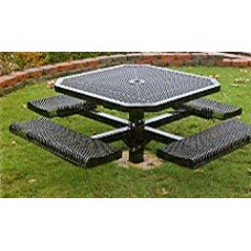 T46OCTROLLPED-2S Octagon Rolled Style Pedestal Table 46 inch