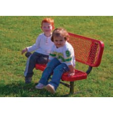 3 Foot Preschool Bench with Back Portable Perforated
