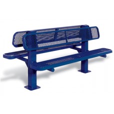 8 Foot Double Sided Bench Inground Perforated