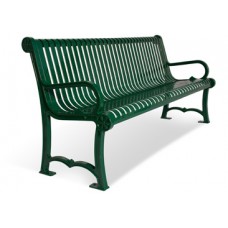 4 Foot Charleston Bench With Back Perforated