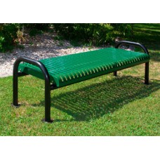 4 Foot Contour Bench with out Back Perforated