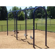 3.5 Inch Arch Single Bay Swing with 2 belt seats