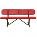 8 foot Bench with back Perforated - 11.5 inch wide seat