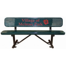 10 foot Personalized Multicolor Perforated Bench