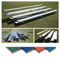 4 Row 21 foot Low Rise Bleacher Blue