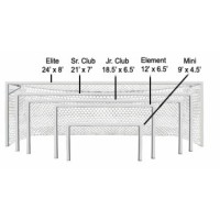 12 foot x 6.5 foot Permanent Aluminum 128 Goal Pair