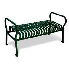 6 foot Hamilton Bench with out Back Slat Center Arm Rest
