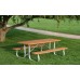 Galvanized Frame Picnic Table 6 foot Recycled