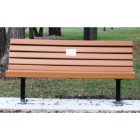 6CB4RP Park Bench 6 foot Recycled Slats 4x4