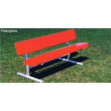 8 foot Fiberglass plank Bench with Back Portable